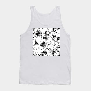 Black and white marble - Tie-Dye Shibori Texture Tank Top